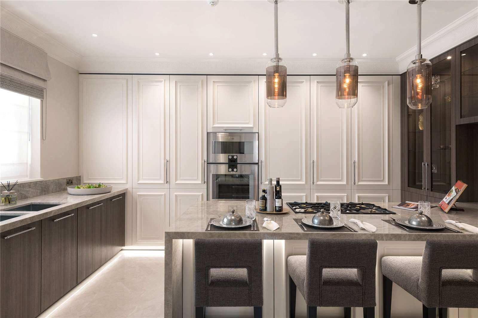 Kitchen of a renovated Knightsbridge townhouse