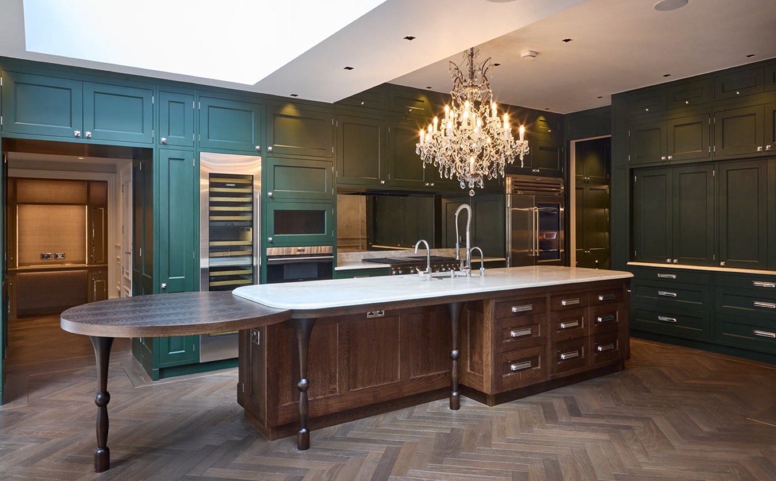 Kitchen of an apartment on Upper Brook Street, Mayfair